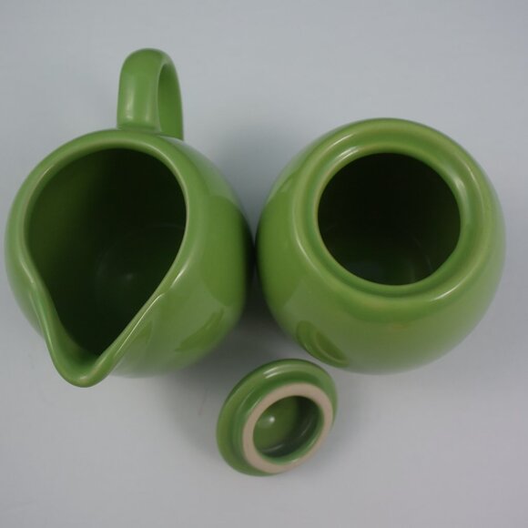 Old Amsterdam Porcelain Works Mojito Lime Creamer & Sugar Set EUC Like New - Picture 6 of 8